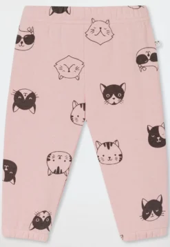 Babyanzug 2-teilig Sweatware Katzen rosé - Baby