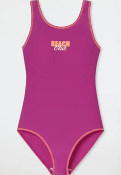 Badeanzug Schulsport fuchsia - Aqua