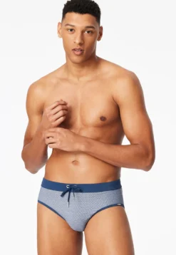 Badehose Wirkware blau gemustert - Aqua