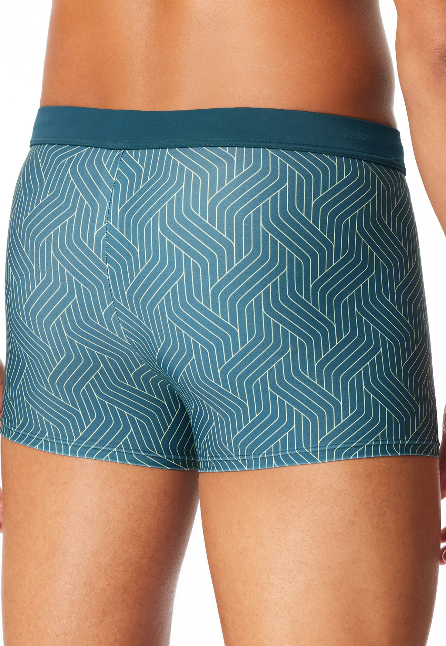 Badehose Wirkware lime gemustert - Aqua