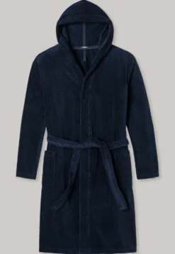 Bademantel mit Kapuze, 120 cm navy - Essentials