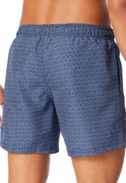 Badeshorts Webware navy gemustert - Aqua
