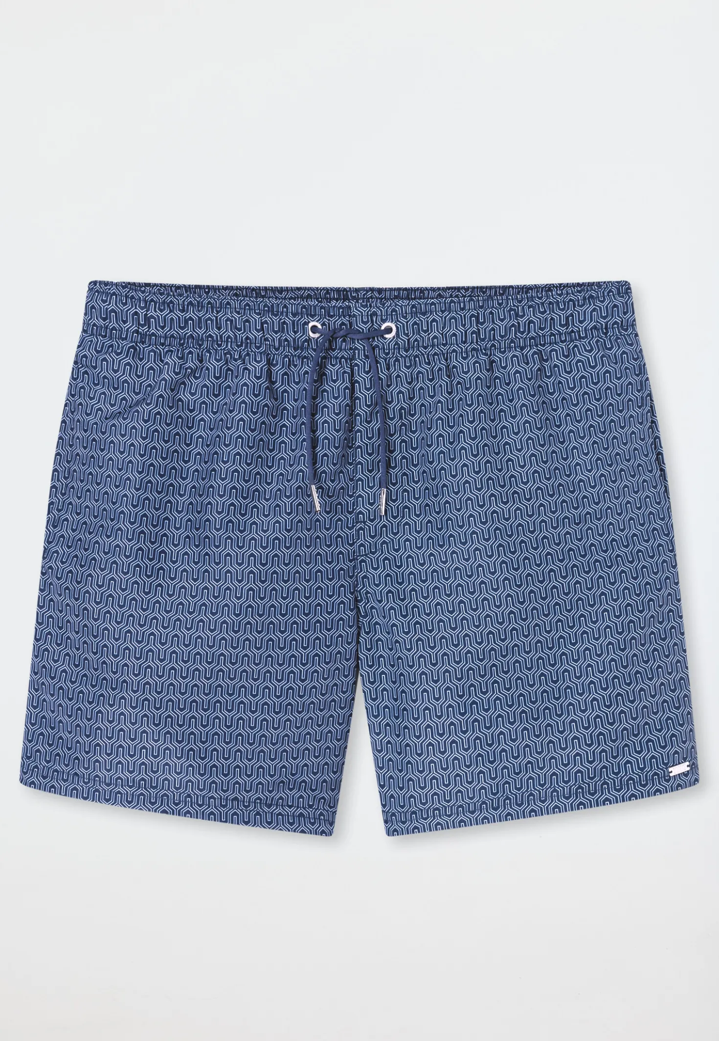 Badeshorts Webware navy gemustert - Aqua