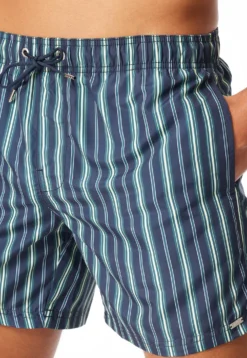 Badeshorts Webware Streifen lime - Aqua