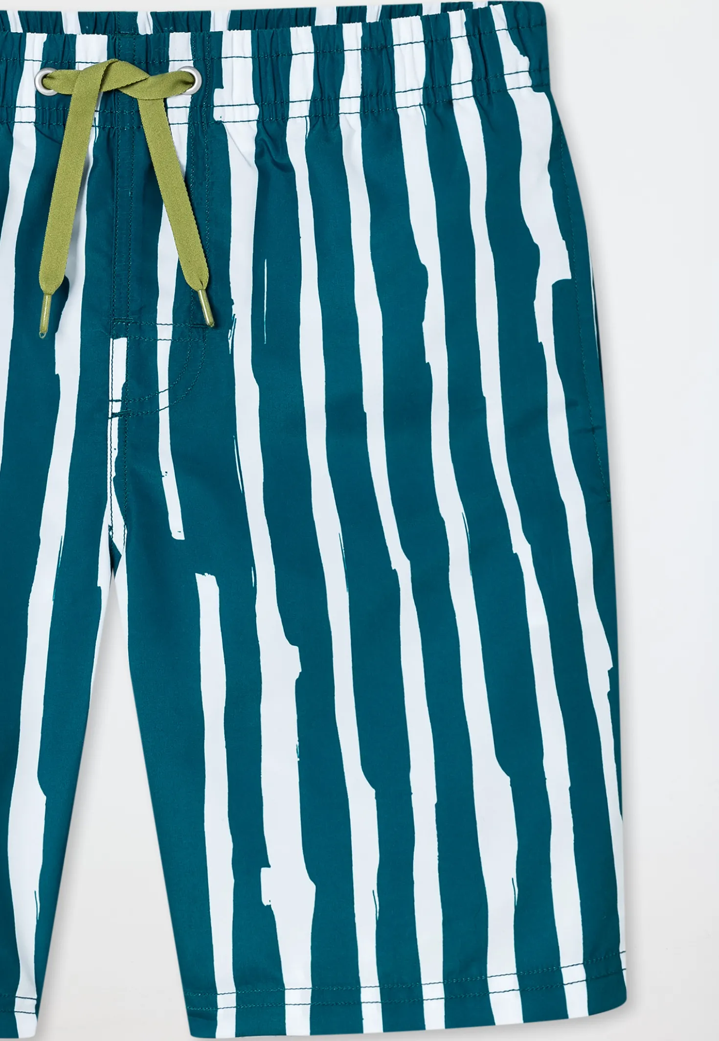 Badeshorts Webware Streifen petrol - Aqua