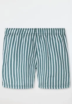 Badeshorts Webware Streifen mineral - Aqua