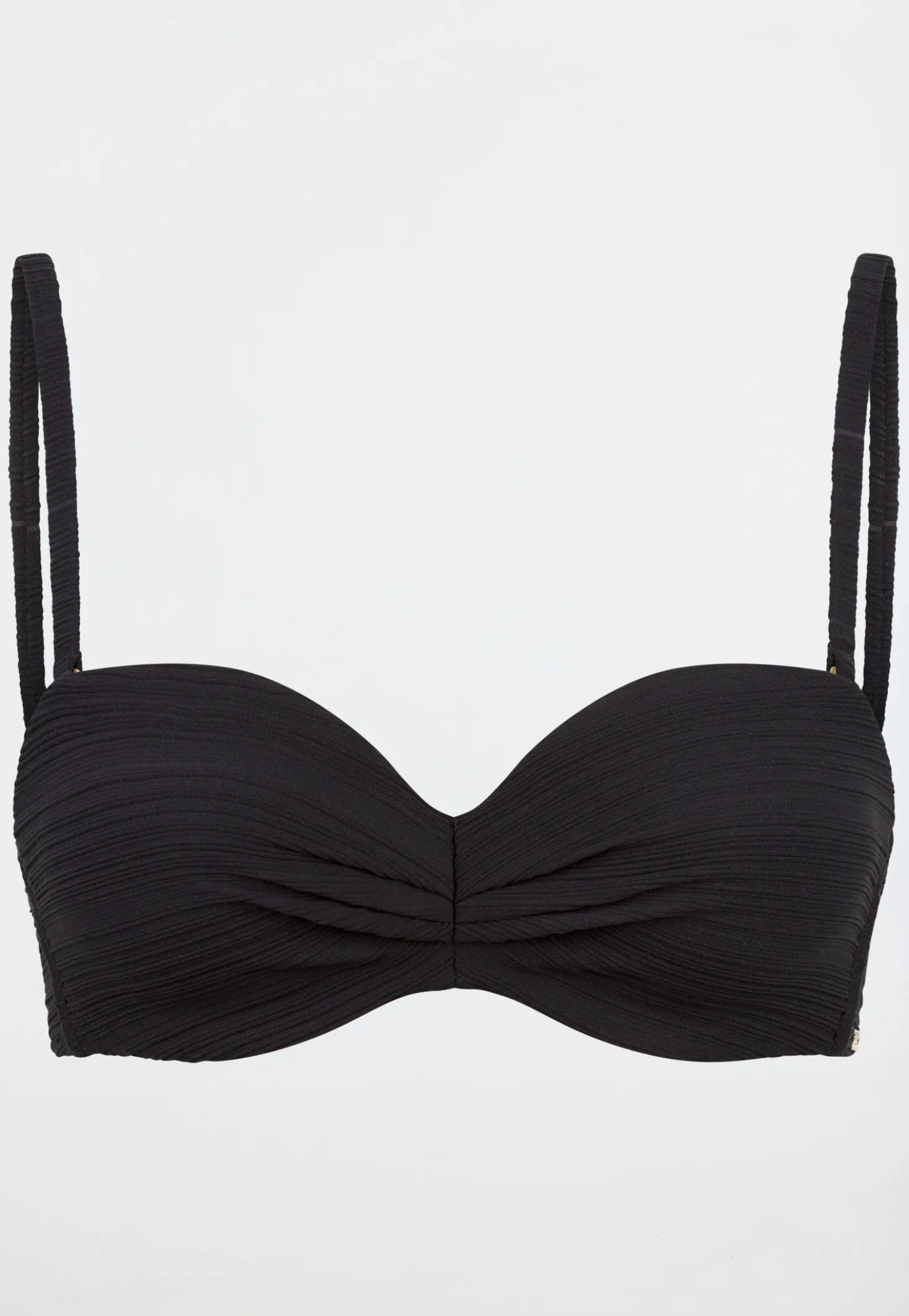 Bandeau-Bikini-Top mit Schale schwarz - Aqua