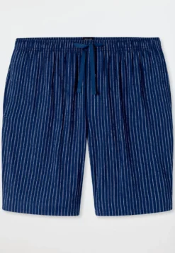 Bermuda Webware Seersucker navy gestreift - Mix+Relax