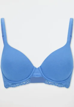 BH mit Schale Spitze aqua - Unique Cotton