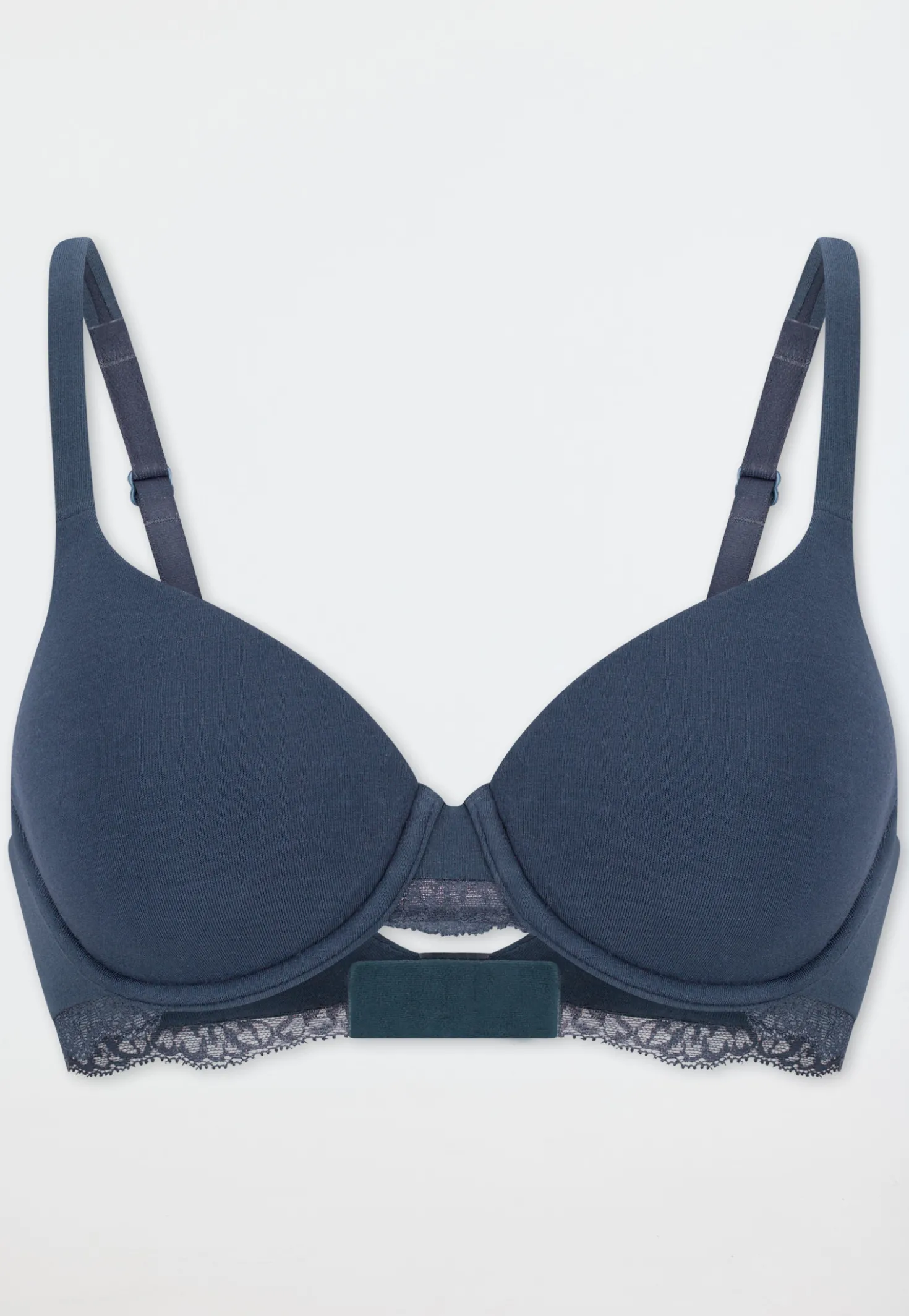 BH mit Schale Spitze deep blue - Unique Cotton