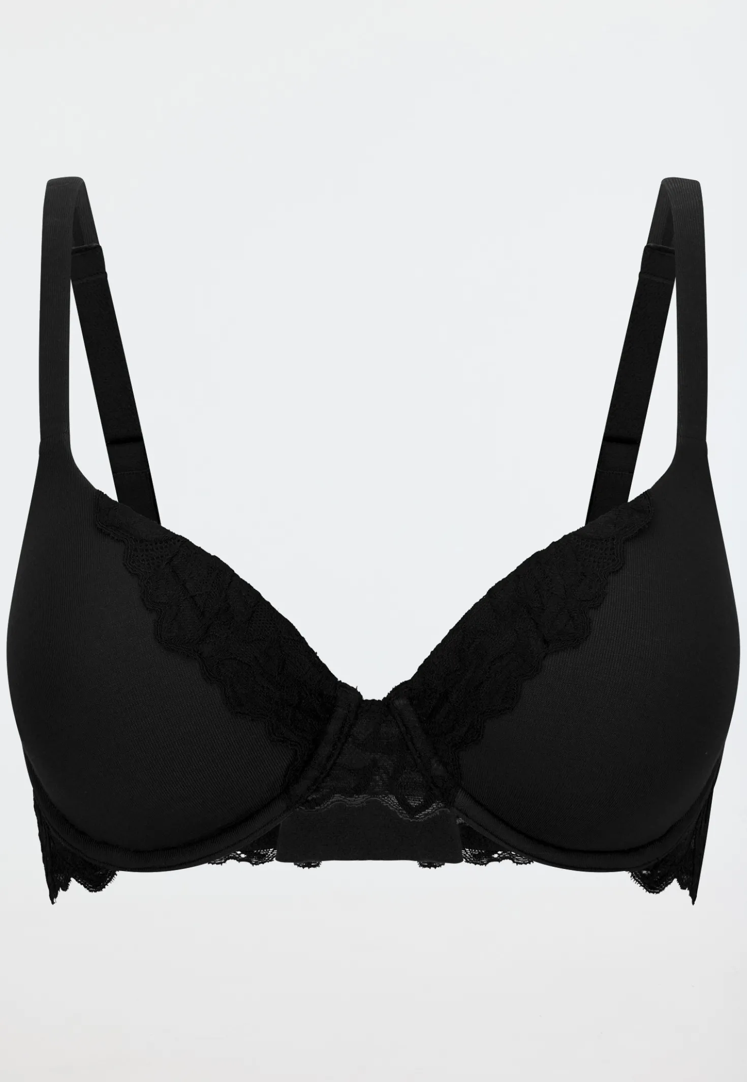 BH mit Schale und Bügel Spitze schwarz - Unique Cotton
