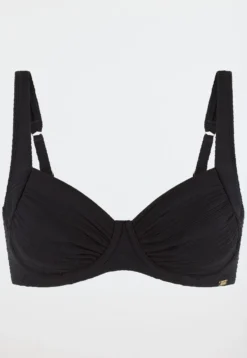 Bikini-Top mit Bügeln schwarz - Aqua