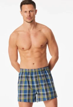 Boxershorts 2er-Pack Webware gemustert - Boxershorts Multipack