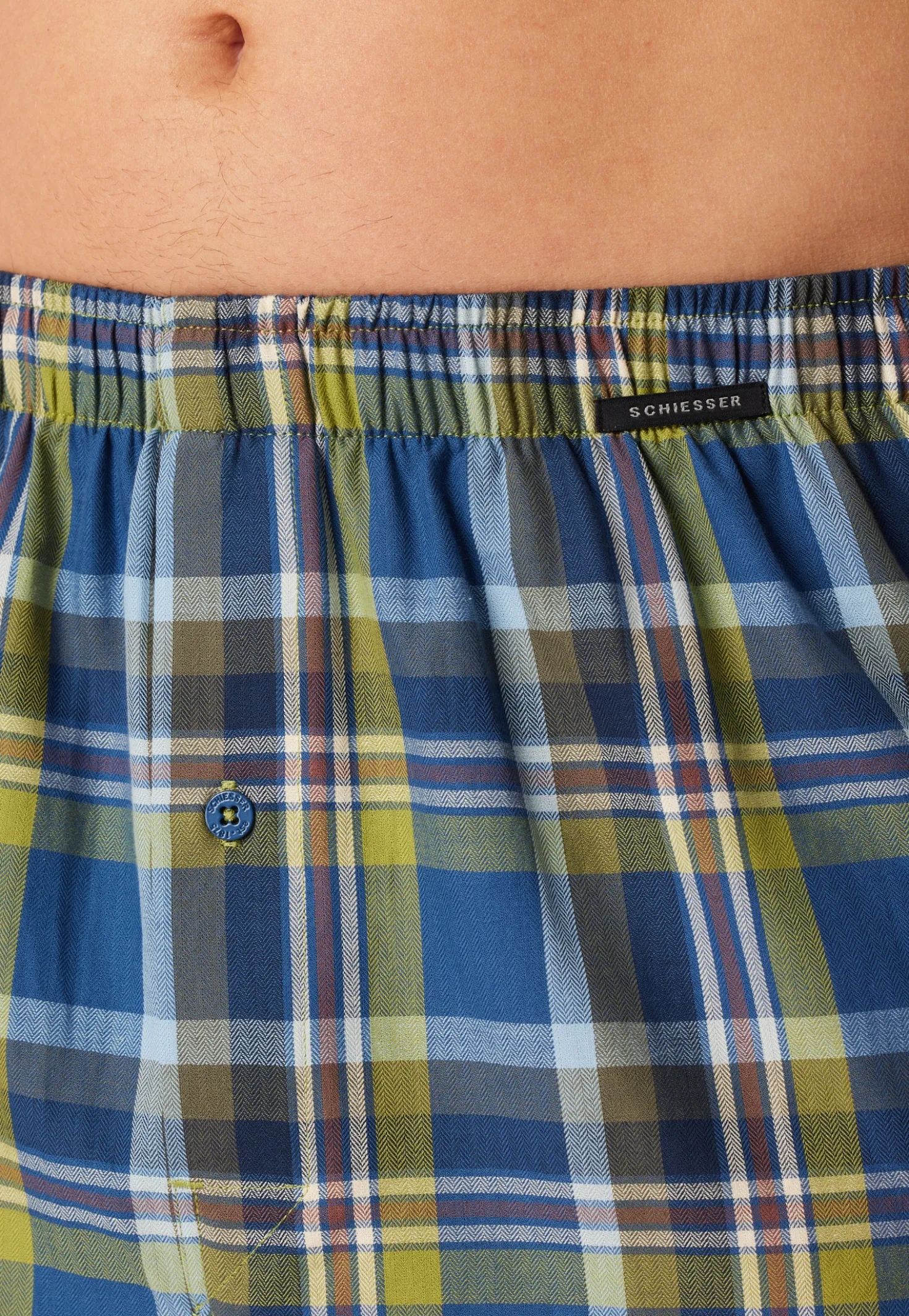 Boxershorts 2er-Pack Webware gemustert - Boxershorts Multipack