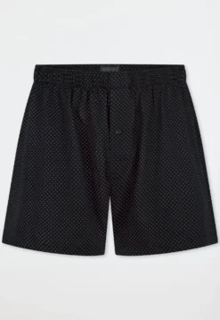 Boxershorts Jersey schwarz gemustert - Cotton Casuals