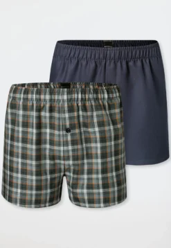 Boxershorts Webware 2er Pack Karo mehrfarbig - Boxershorts Multipacks