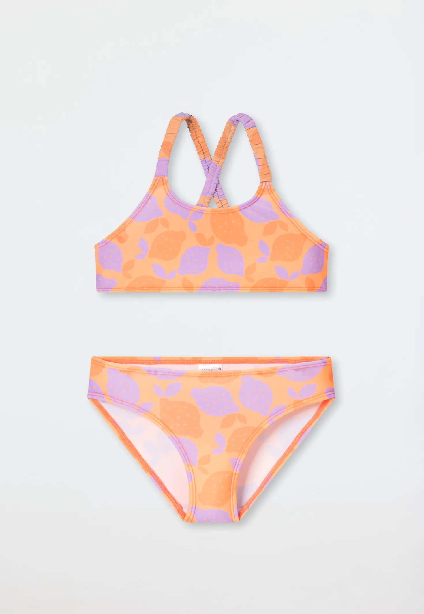 Bustier-Bikini Wirkware UV-Schutz 40+ Zitronen pfirsichorange - Aqua
