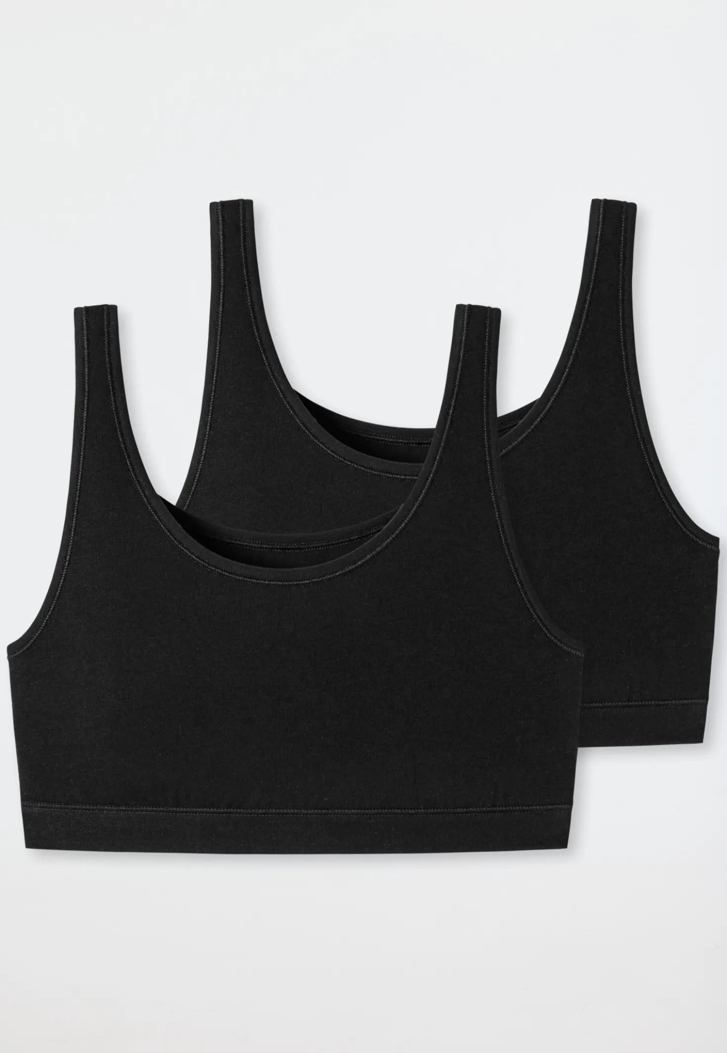 Bustier 2er-Pack ohne Cups schwarz - 95/5