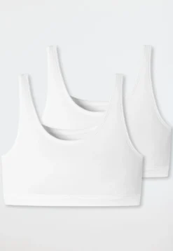 Bustier 2er-Pack ohne Cups weiß - 95/5