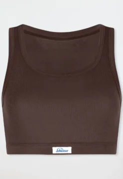 Bustier Feinripp dunkelbraun - Revival Paula