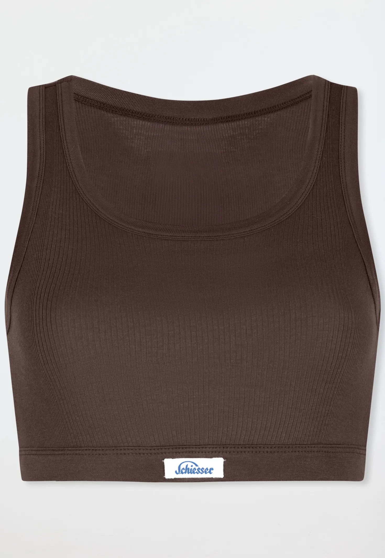 Bustier Feinripp dunkelbraun - Revival Paula