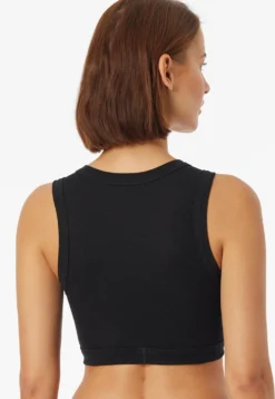 Bustier Feinripp schwarz - Revival Paula
