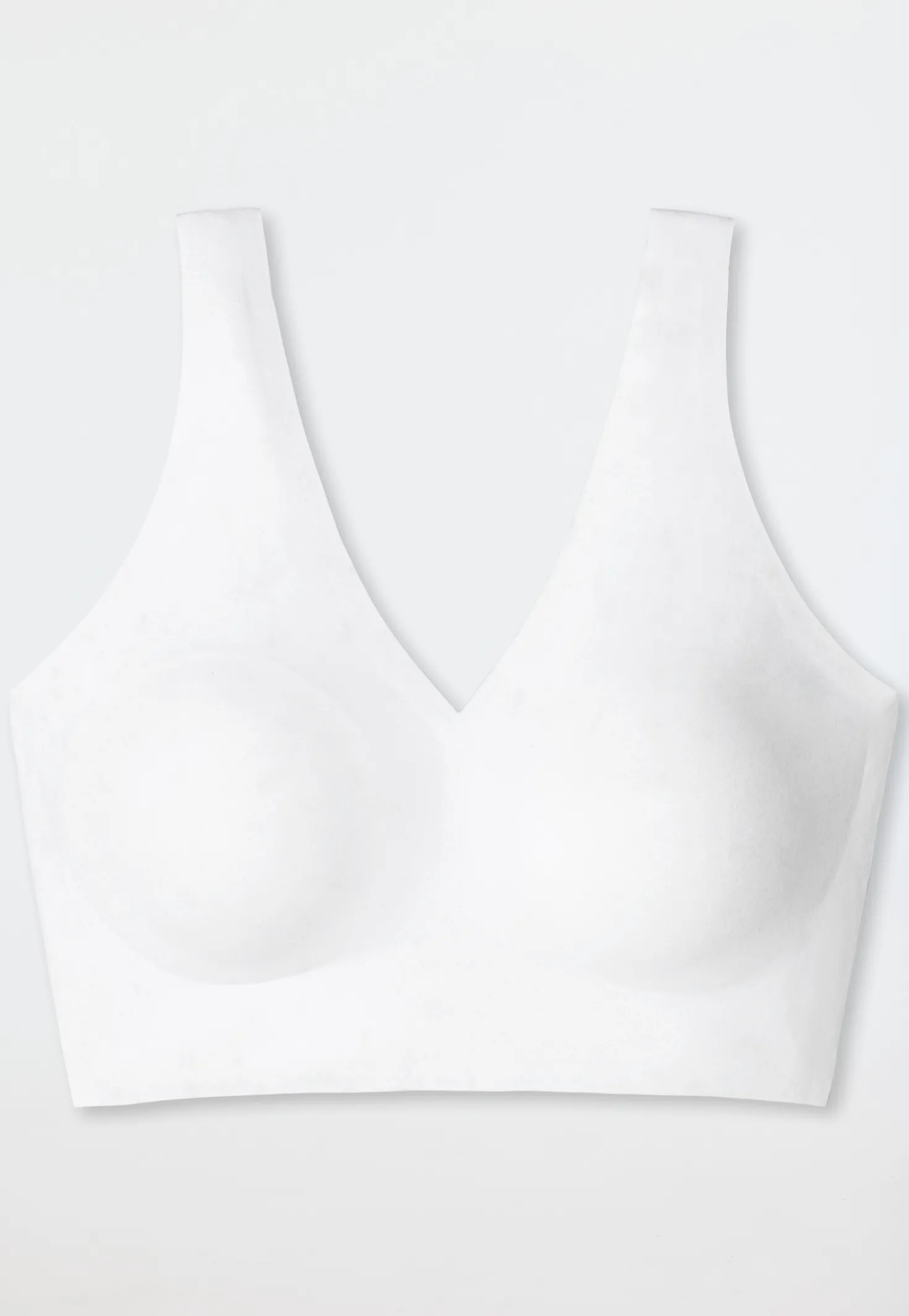 Bustier Microfaser herausnehmbare Pads weiß - Invisible Soft