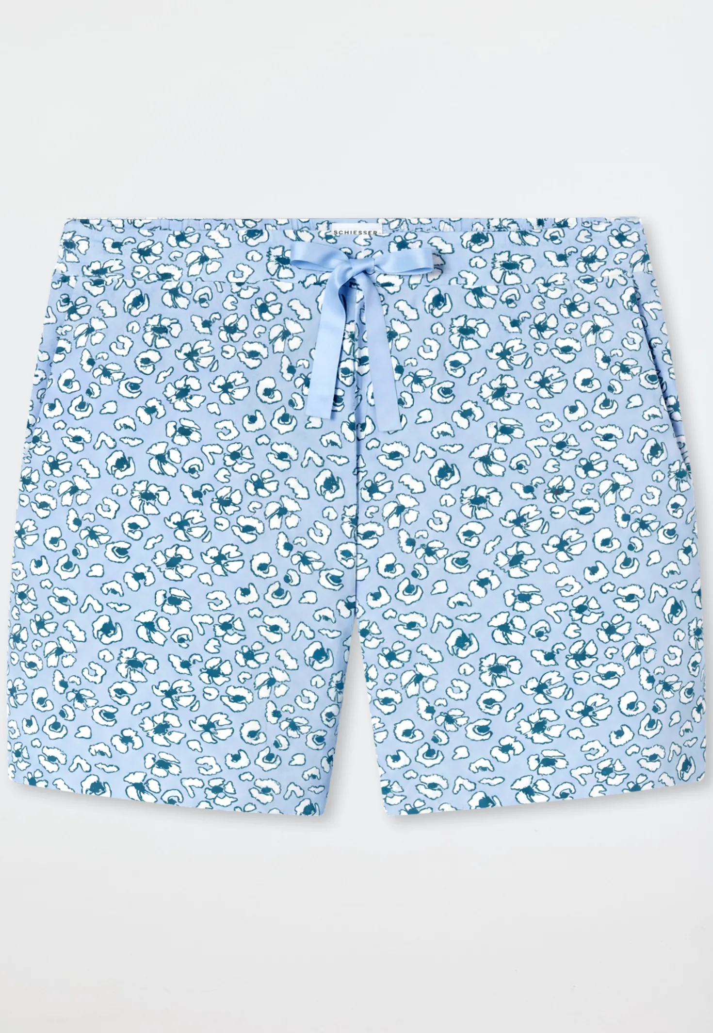Hose kurz hellblau gemustert - Mix+Relax