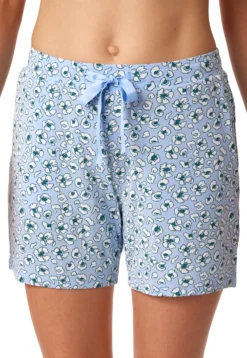 Hose kurz hellblau gemustert - Mix+Relax