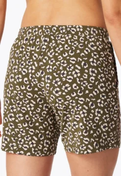 Hose kurz oliv gemustert - Mix+Relax