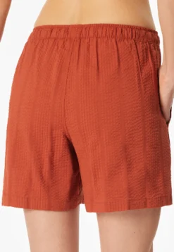 Hose kurz Webware Seersucker terracotta - Mix+Relax