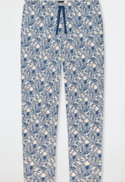 Hose lang beige bedruckt - Mix+Relax