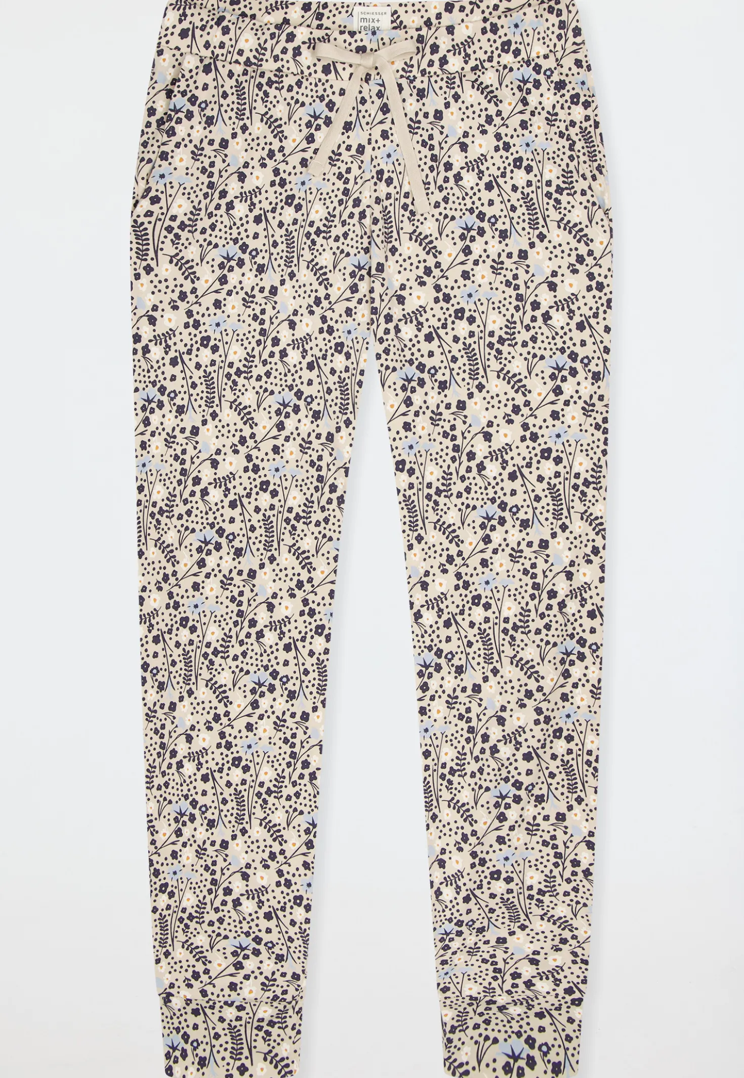 Hose lang Bündchen Blumen multicolor - Mix+Relax