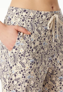 Hose lang Bündchen Blumen multicolor - Mix+Relax