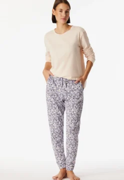 Hose lang Bündchen Blumen multicolor - Mix+Relax