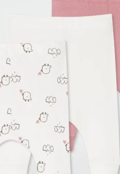 Hose lang 3er-Pack Feinripp mehrfarbig - Baby