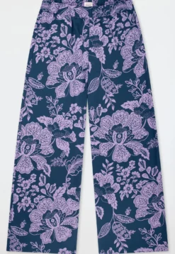 Hose lang Heavy Single Jersey Blumen multicolor - Mix+Relax