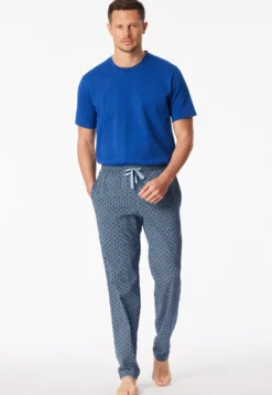Hose lang pacific blue bedruckt - Mix+Relax