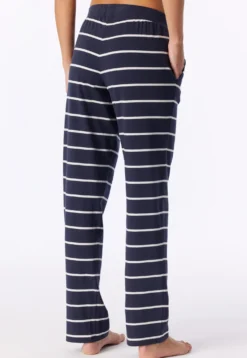 Hose lang Streifen dunkelblau - Mix+Relax