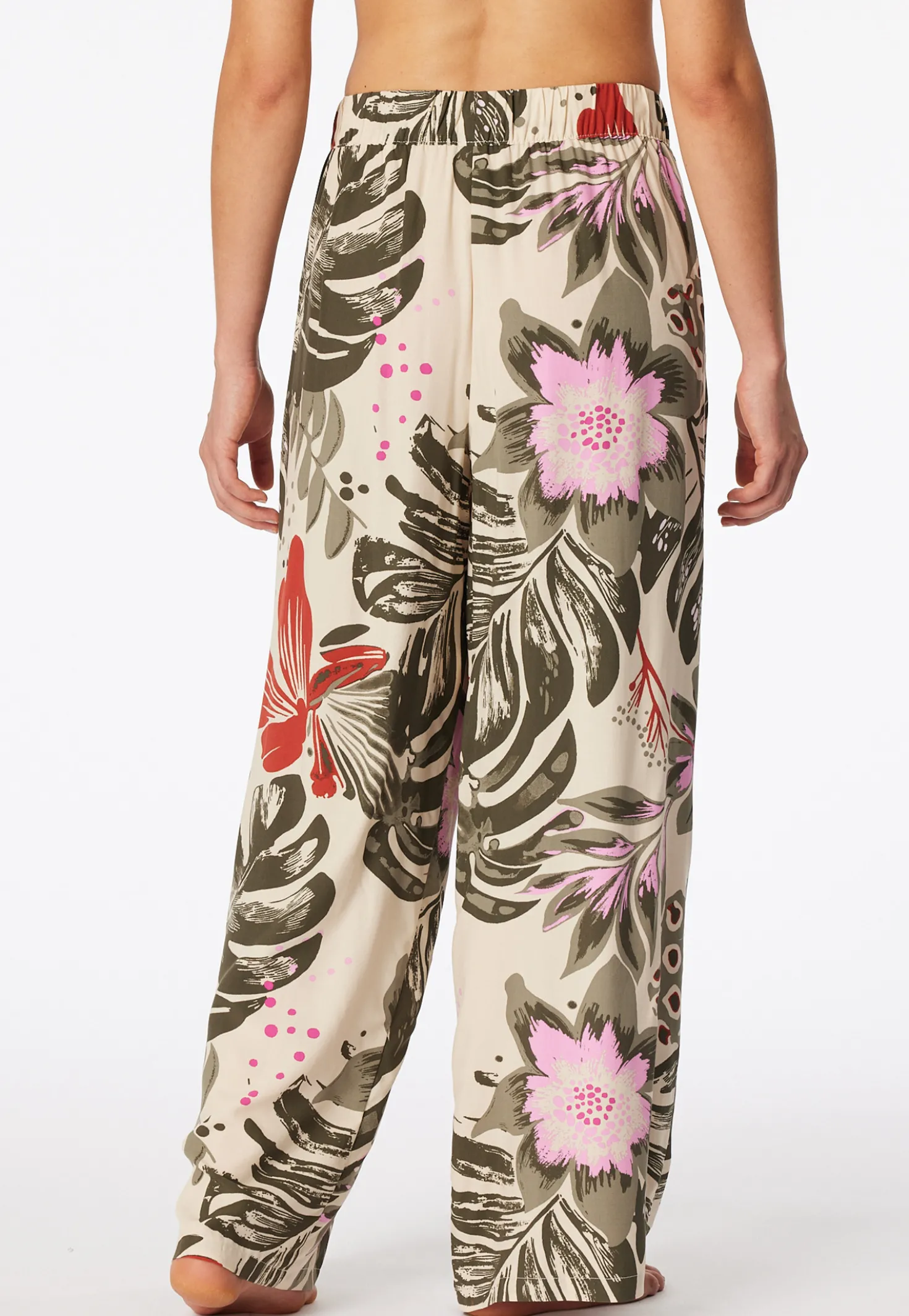 Hose lang Viskose-Webware Blumen multicolor Mix+Relax