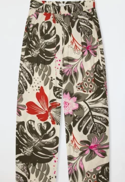 Hose lang Viskose-Webware Blumen multicolor Mix+Relax