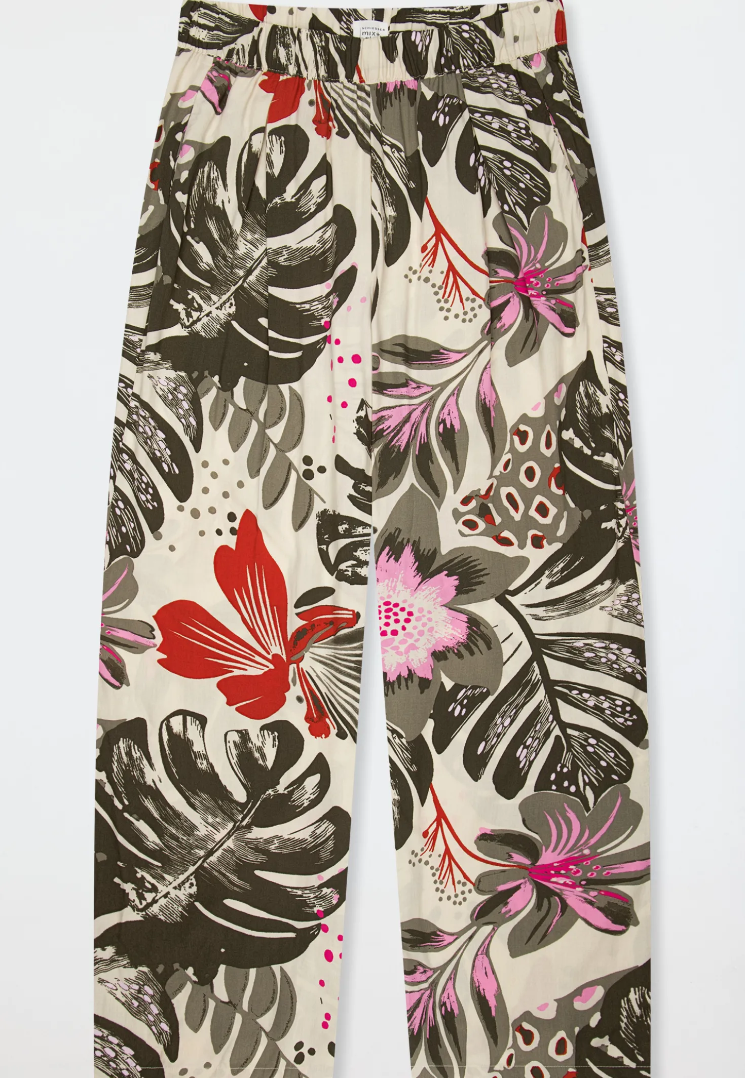 Hose lang Viskose-Webware Blumen multicolor Mix+Relax