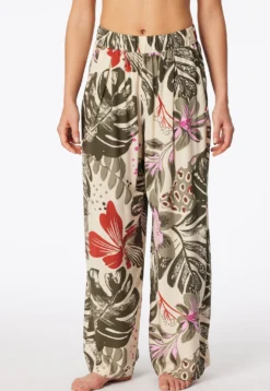 Hose lang Viskose-Webware Blumen multicolor Mix+Relax