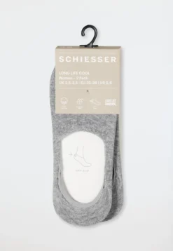 Inshoe-Damensocken 2er-Pack silbergrau meliert - Long Life Cool