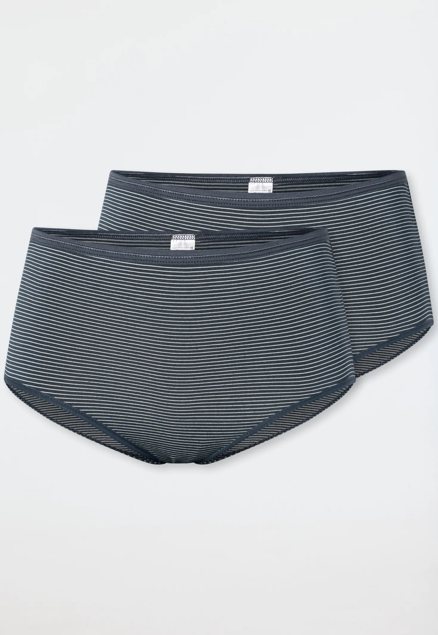 Midi-Slips 2er-Pack nachtblau-weiß geringelt - Modal Essentials
