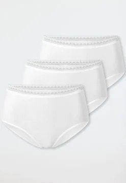 Midi-Slips 3er-Pack Spitze weiß - Modern Multipacks