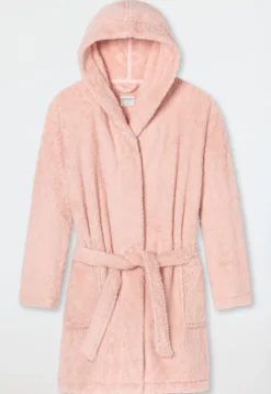 Morgenmantel Teddy-Fleece Comfort-Fit rosé - Essentials