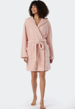 Morgenmantel Teddy-Fleece Comfort-Fit rosé - Essentials