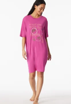 Nachthemd kurzarm Grantapfel fuchsia - Casual Fashion