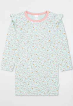 Nachthemd langarm Rüschen Herzchen multicolor - Kids Nightwear